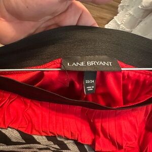 Lane Bryant Vibrant Red and Black Skirt